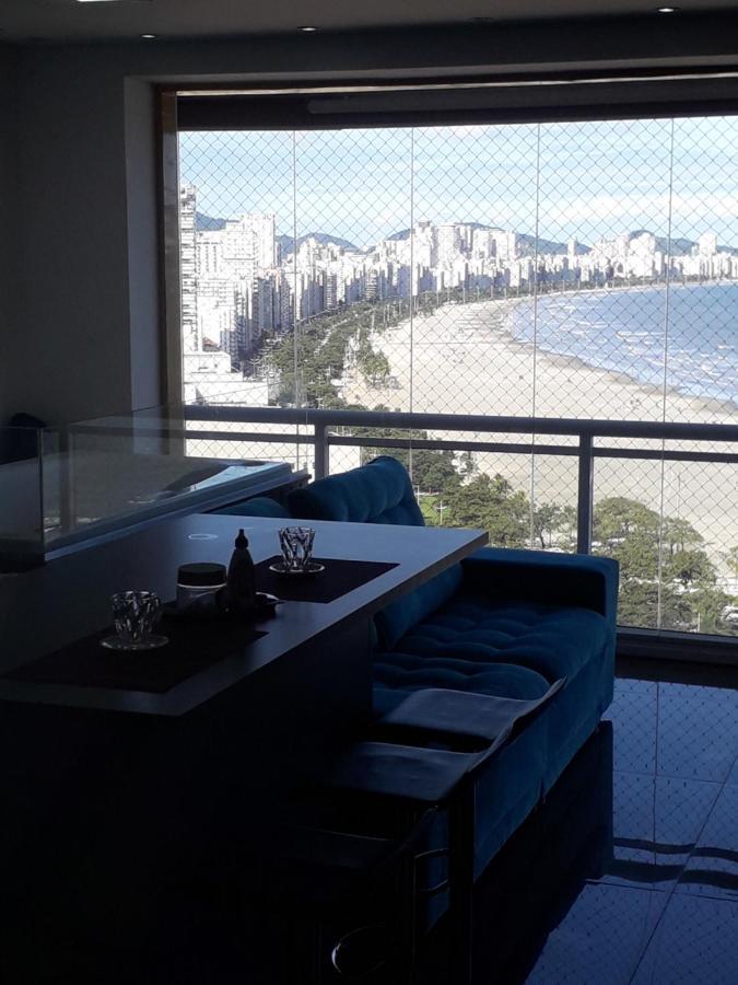 Maravilhoso Apto Vista Mar Jacuzzi Wi Fi Pe Areia Santos  Luaran gambar
