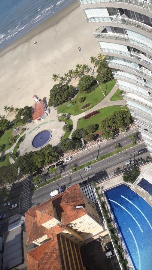 Maravilhoso Apto Vista Mar Jacuzzi Wi Fi Pe Areia Santos  Luaran gambar