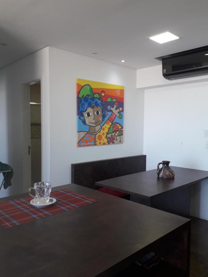 Maravilhoso Apto Vista Mar Jacuzzi Wi Fi Pe Areia Santos  Luaran gambar