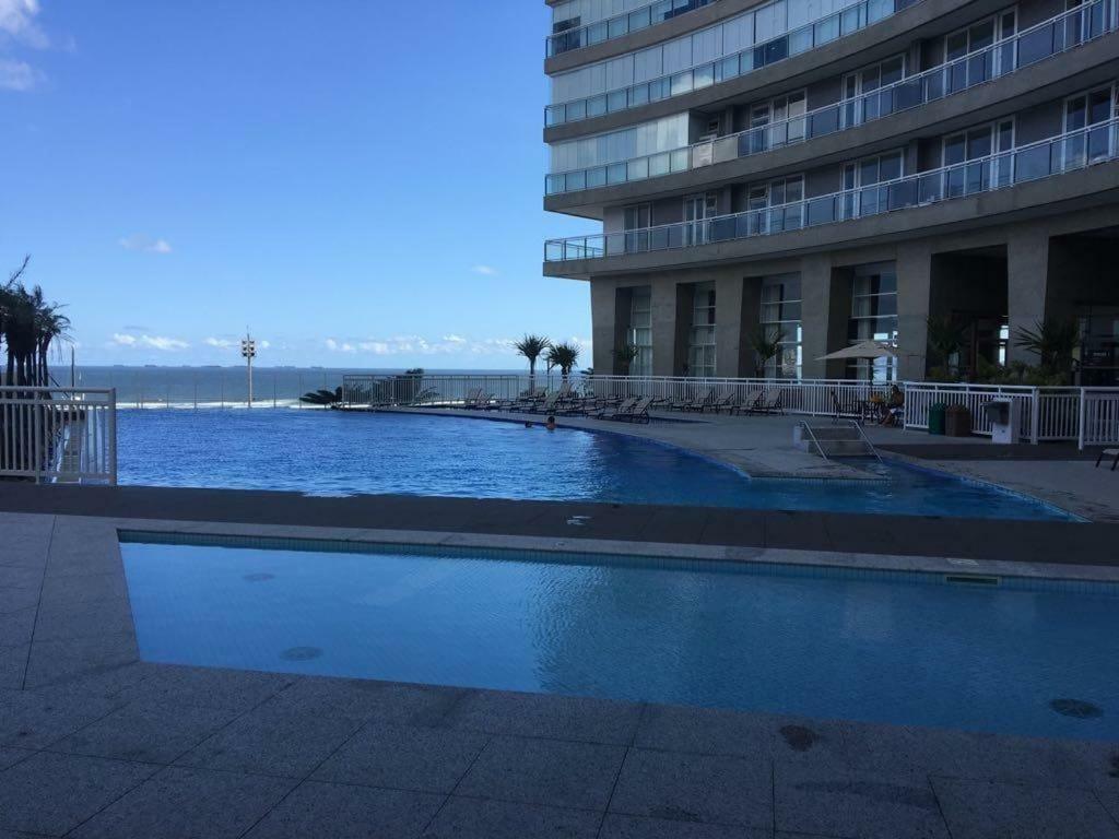 Maravilhoso Apto Vista Mar Jacuzzi Wi Fi Pe Areia Santos  Luaran gambar